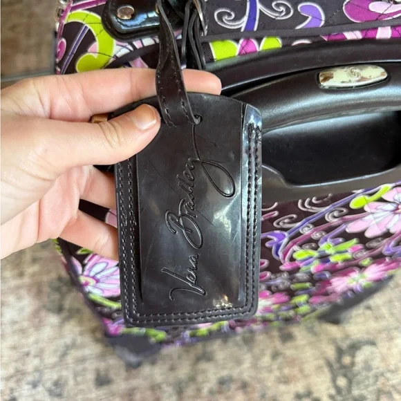 Vera Bradley Retired "Purple Punch" Purple Floral Suitcase - Purple, Brown - Picture 11 of 16